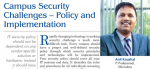 An article written by Mr. Anil Koushal (IT Department) titled “Campus Security challenges: Policy and Implementation” is published